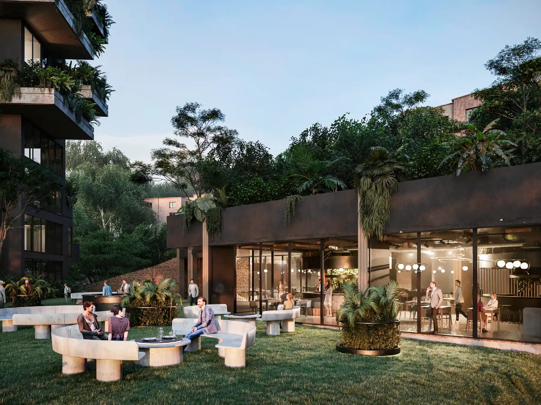 Garden restaurant.