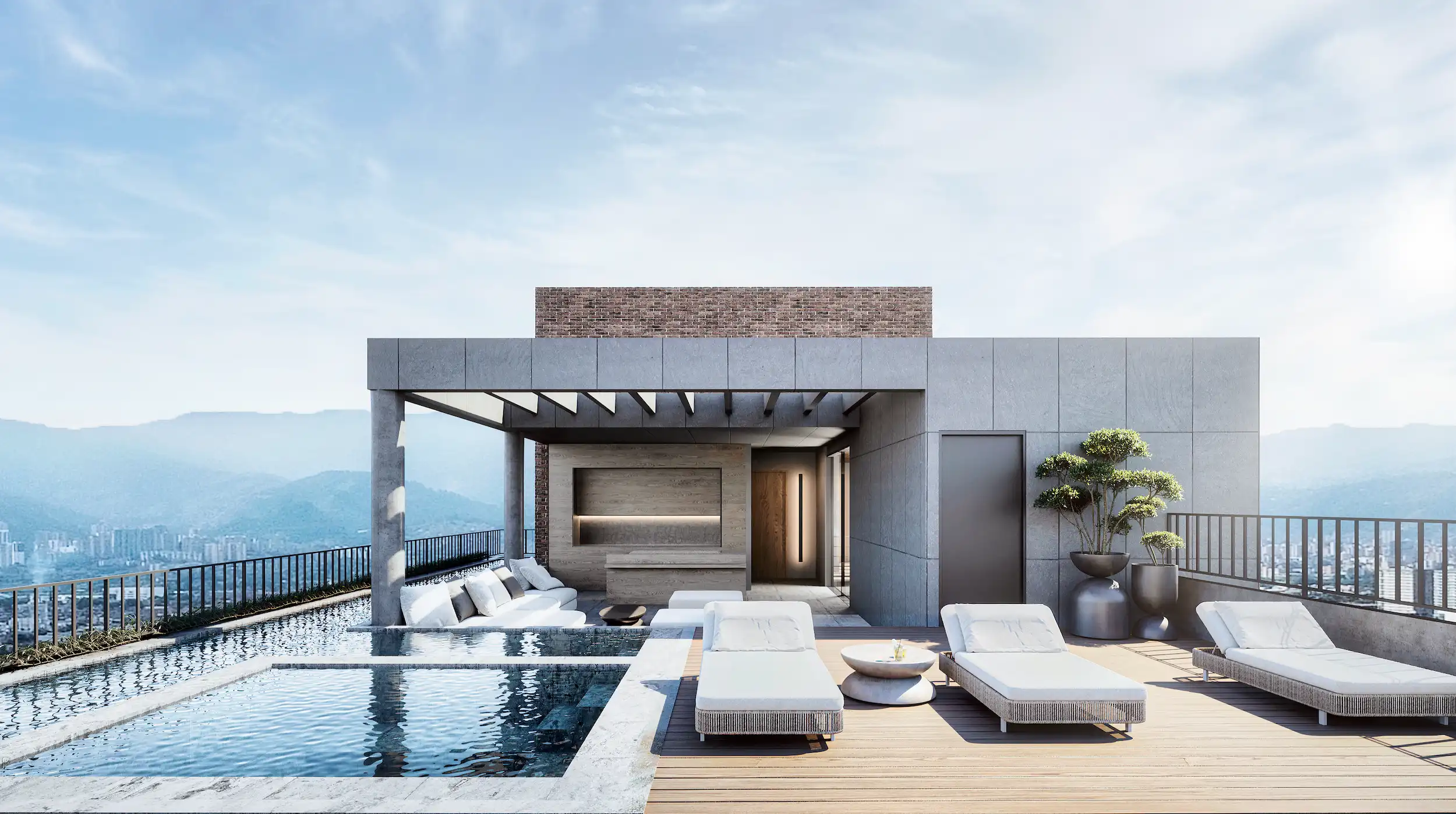Rooftop terrace & pool.